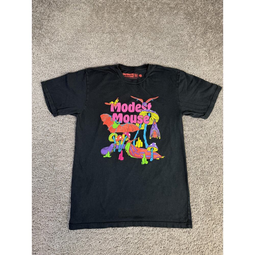 Modest Mouse Shirt Mens S Black Ambsn 2018 Tour Mushroom Graphic Music